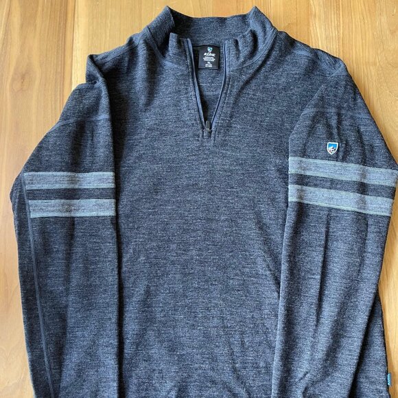 Kuhl RN#108846 1/4 zip pullover sweater - Men's LX - charcoal grey - Picture 1 of 3
